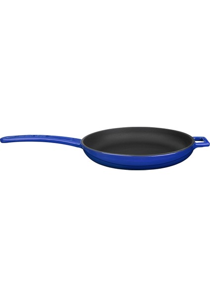 Döküm Kızartma Tavası, Metal Saplı. ÇAP(Ø)20CM. - Mavi