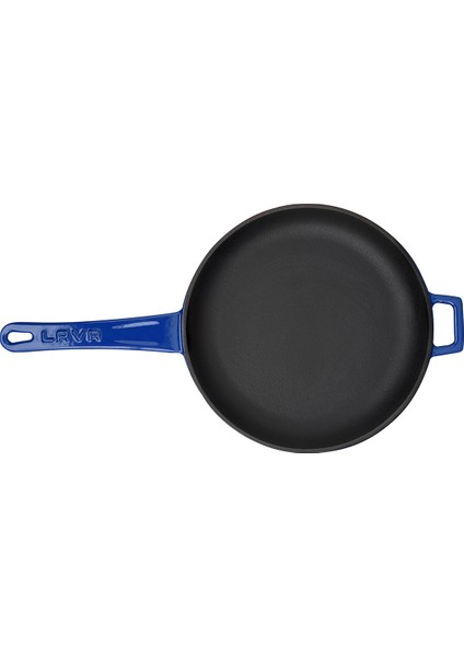 Döküm Kızartma Tavası, Metal Saplı. ÇAP(Ø)20CM. - Mavi modelleri