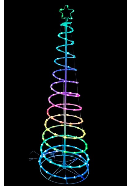 Smart Rgb LED Işıklı Spiral Çamağacı Çerçeve 120CM 32 Animasyon
