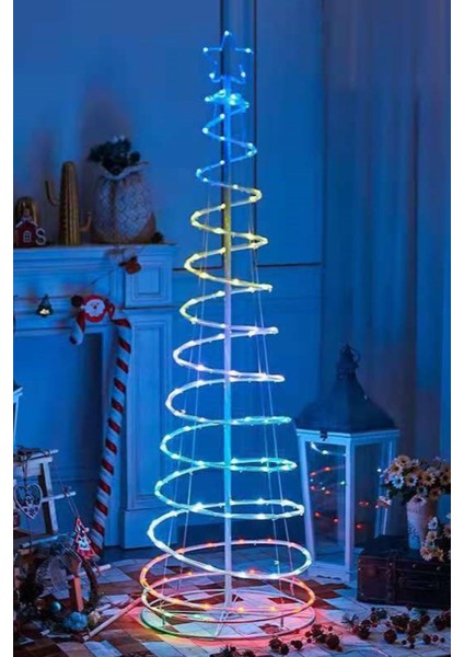 Smart Rgb LED Işıklı Spiral Çamağacı Çerçeve 120CM 32 Animasyon
