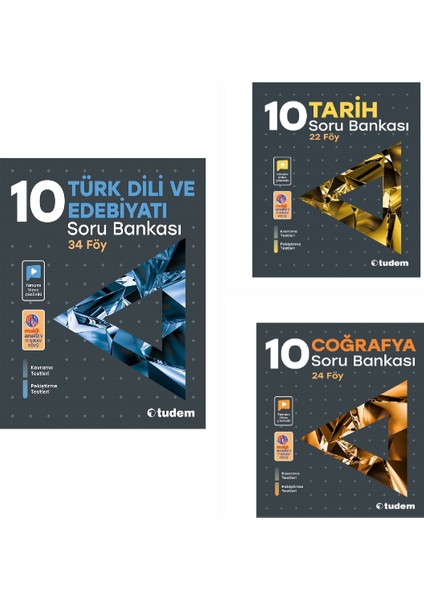 Tudem Yayınları 10. Sınıf  Sözel Föy Soru Bankası Seti