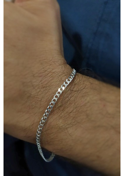 Gümüş Gurmet Zincir Model Erkek Bileklik