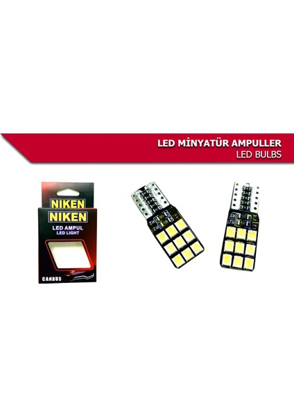 LED Ampul T10 Canbus Park Ledi 18 Ledli