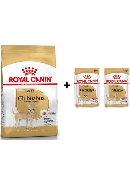 Chihuahua Yetişkin Köpek Maması 1,5 Kg + 2'Li Yaş Mama