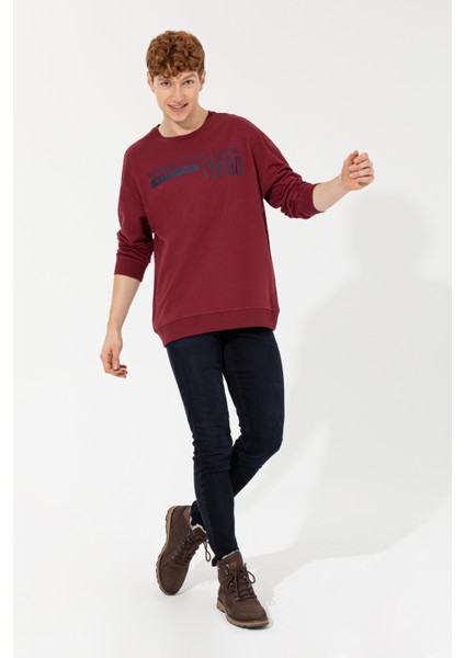 Erkek Vişne Sweatshirt 50257196-VR223 fiyatları