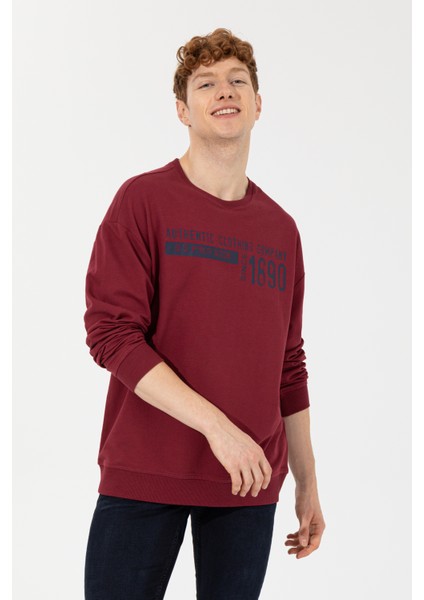 Erkek Vişne Sweatshirt 50257196-VR223 modelleri