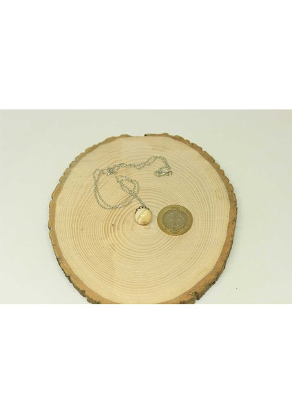 Sedef Taşı Karamel Kolye Ucu Zincirli fiyatları