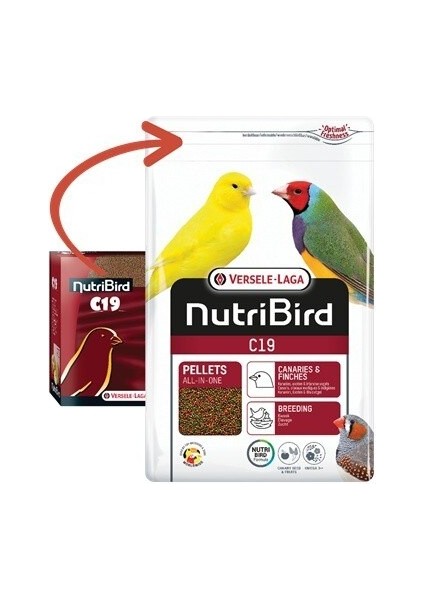 Versele Lagra Nutribird C19 Kanarya - Finch Pelet 10 Kg