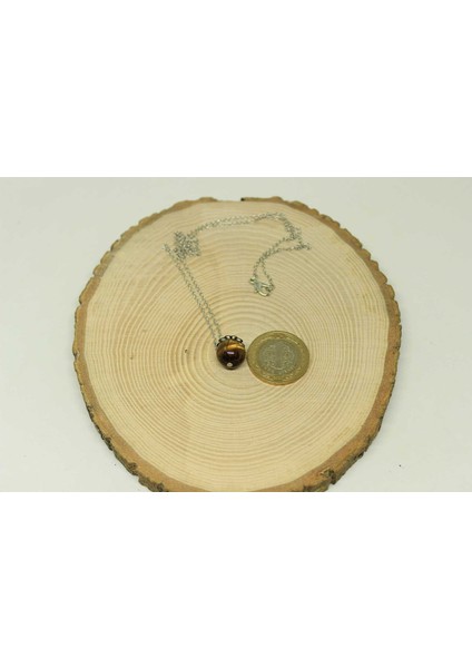 Kaplan Gözü Taşı Kolye Ucu Zincirli fiyatları