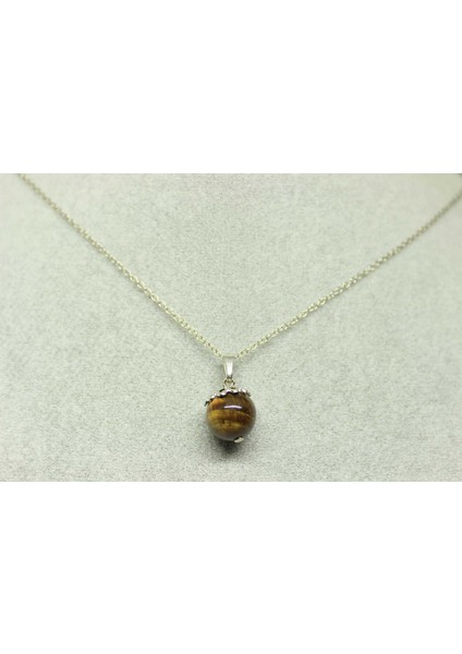 Kaplan Gözü Taşı Kolye Ucu Zincirli modelleri