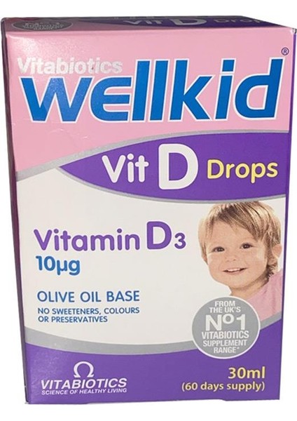 Vit Drops Vitamin D3 Takviye Edici Gıda 30 Ml