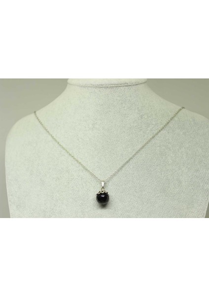 Onix (Oniks) Taşı Kolye Ucu Zincirli