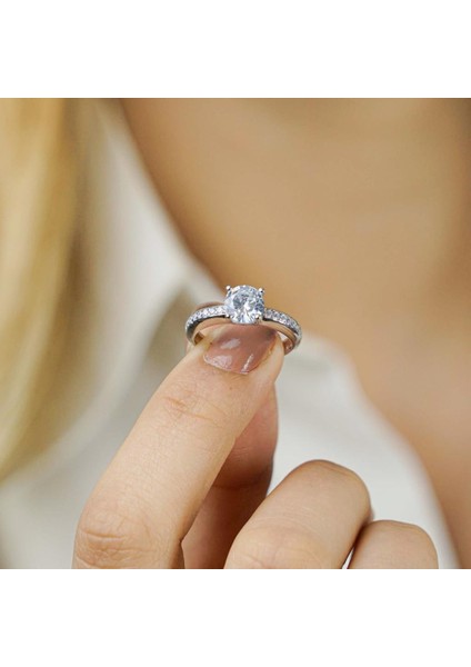 Tektaş Pırlanta Tasarımlı 925 Ayar Gümüş Yüzük fiyatları