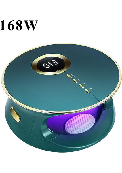 Manikür Lambası 168W Yüksek Güçlü LED Tırnak Kurutma Makinesi Lambası LCD Ekranlı Akıllı Zamanlama Profesyonel Jel Lehçe Kurutma Makinesi Manikür Makinesi Ekipmanları (Yurt Dışından)