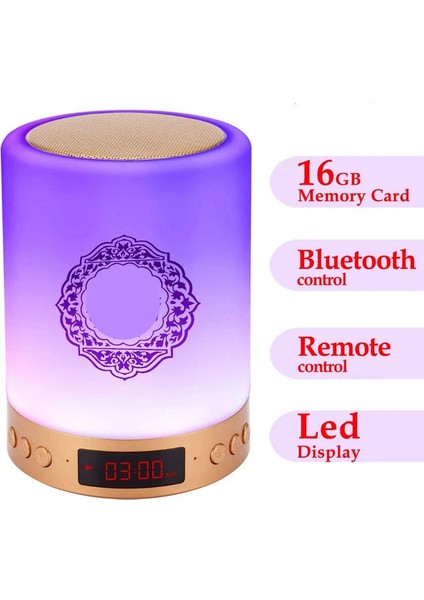 Bluetooth LED Hoparlör Gece Lambası - Beyaz (Yurt Dışından)