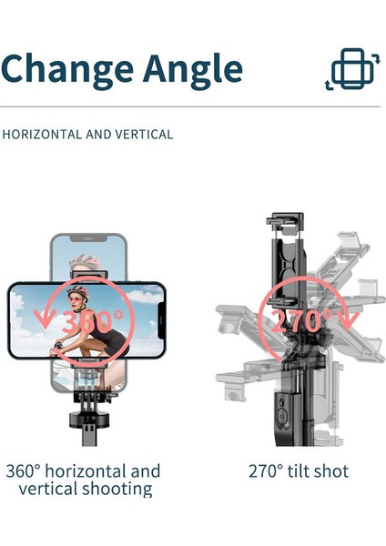 1530MM Kablosuz Selfie Çubuğu Tripod Katlanabilir Monopod Sarsıntı Önleyici 360 Derece Dönen Selfie ile Uyumlu (Yurt Dışından)