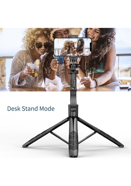 1530MM Kablosuz Selfie Çubuğu Tripod Katlanabilir Monopod Sarsıntı Önleyici 360 Derece Dönen Selfie ile Uyumlu (Yurt Dışından)