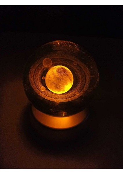 Galaksi Gezegen Işıklı 6 cm Çapında Cam Kristal Küre fiyatları