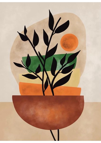 3 Parça Soyut Boho Kanvas Tablo modelleri