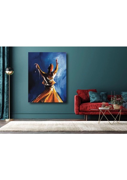 Renkli Semazen Kanvas Tablo