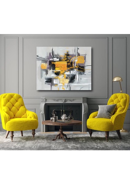 Soyut Çizgiler Kanvas Tablo