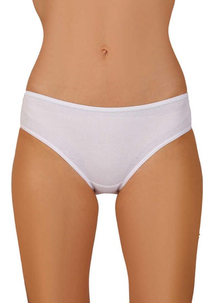 2066 Kadın Ribana Mat Biyeli Pamuklu 3 Lü Külot