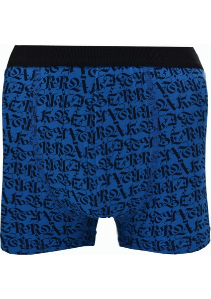 4480 Erkek Desenli Likralı Penye 3 Lü Boxer