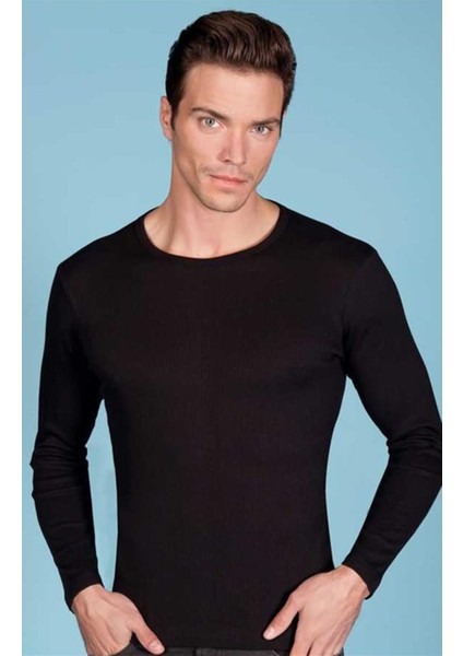 1025 Erkek Uzun Kollu Bisiklet Yaka Body 6 Lı Atlet