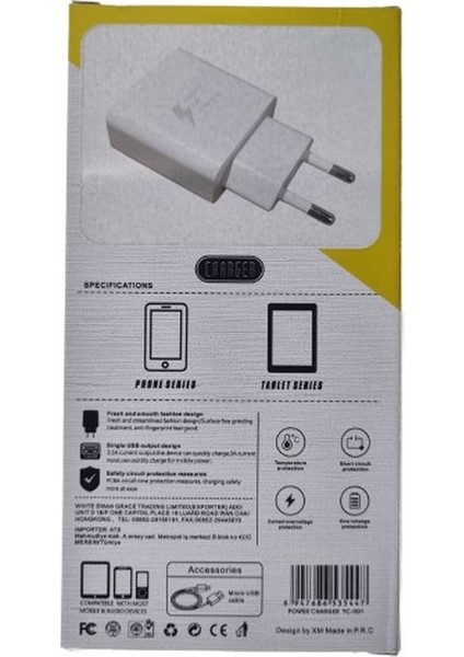 3.5A Hızlı Şarj Micro USB Kablosu + Adaptör Quick Charger