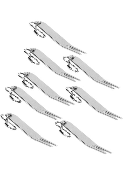 8x Kavisli Golf Çatal Çöpleri Divot Yeşil Alan Onarımı Için Onarım Aracı(Yurt Dışından)