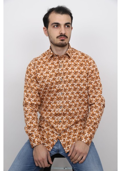 Monstera Yaprak Detaylı Uzun Kol Çocuk Gömleği modelleri