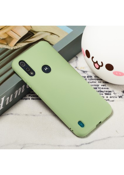 Moto E6S (2020) Için Silikon Telefon Kılıfı - Yeşil (Yurt Dışından)