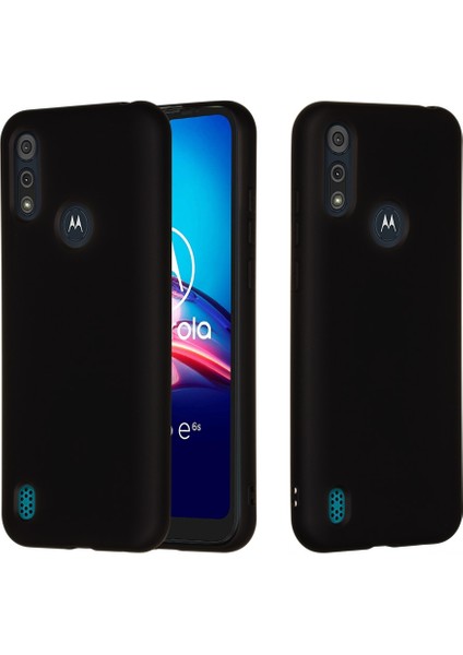 Moto E6S (2020) Için Silikon Telefon Kılıfı - Siyah (Yurt Dışından)