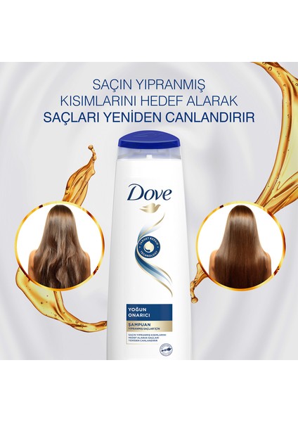Dove Saç Bakım Şampuanı Yoğun Onarıcı Yıpranmış Saçlar İçin 350 ml indirimleri