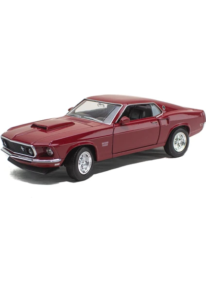 1:24 Ölçek Metal 1969 Ford Mustang Boss 429 Kırmızı 19CM