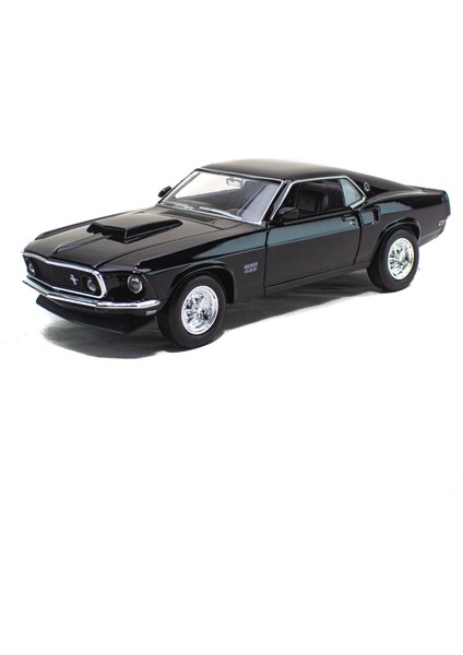 1:24 Ölçek Metal 1969 Ford Mustang Boss 429 Siyah 19CM