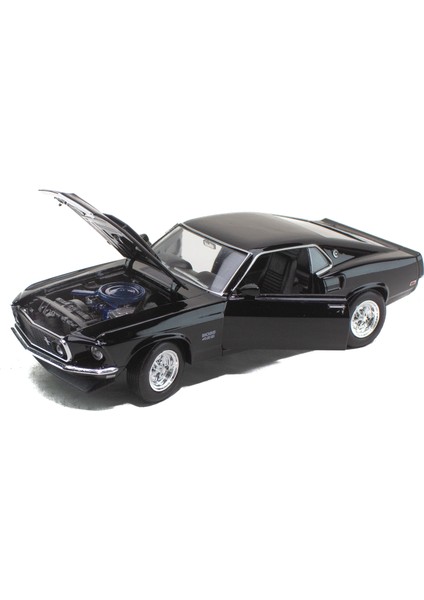 1:24 Ölçek Metal 1969 Ford Mustang Boss 429 Siyah 19CM fırsatları