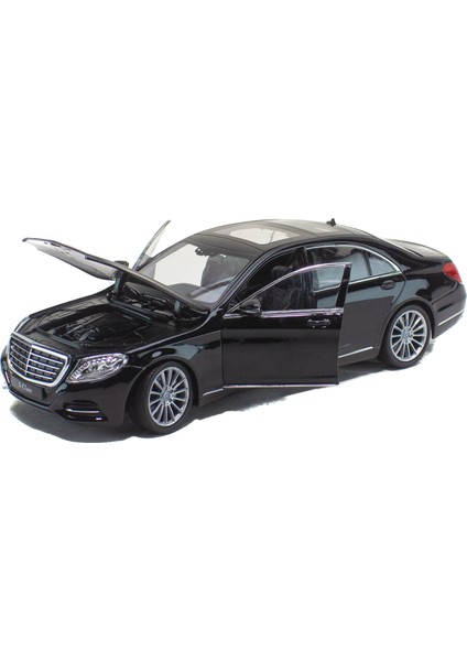 1:24 Ölçek Mercedes-Benz S-Class Siyah Metal Araba modelleri