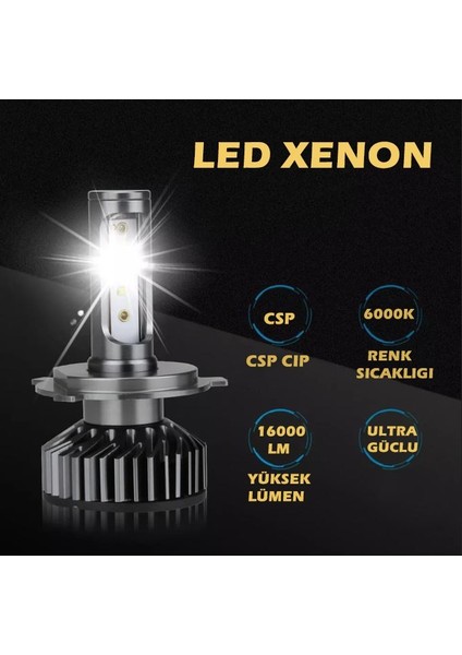 9005 Csp (Cree) LED Xenon Takımı Mini Şimşek Etkili