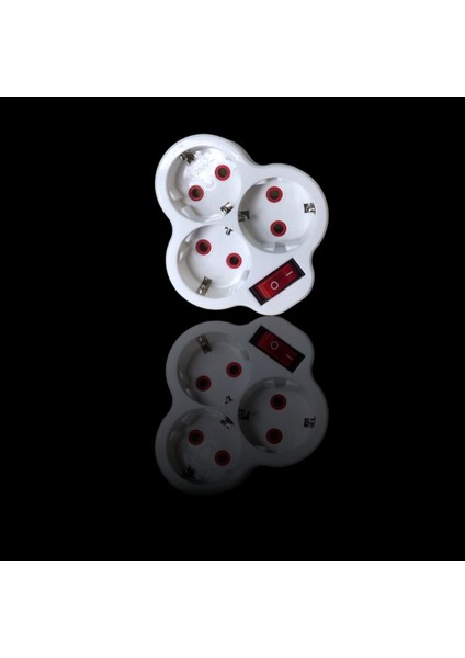 Fetih 117-03P 3lü Anahtarlı Yonca Priz