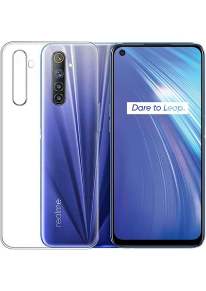 Realme 6 Kılıf Lüx Şeffaf Silikon - Şeffaf