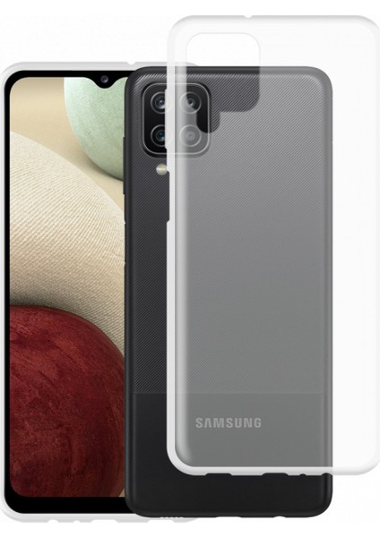 Samsung Galaxy A12 Kılıf Lüx Şeffaf Silikon