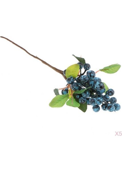 5x Yapay Bitkiler Meyveler Meyve Şubeleri Ev Düğün Çiçek Dekor