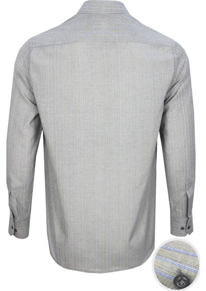 Erkek Gri Kareli Uzun Kol Klasik Kesim Yaka Düğmeli Gömlek fırsatları