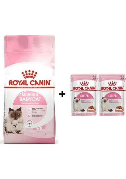 Royal Canin Mother Babycat  Yavru Kuru Kedi Maması 2 kg + 2 Adet Yaş Mama Hediye