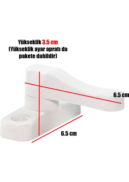 (5 Adet) Bebek Çocuk Pimapen Pvc Kapı Pencere Emniyet Koruma Kilidi Mandalı Cam Kilidi Beyaz