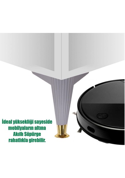 Mobilya Kanepe Koltuk Tv Ünitesi Konsol Puf Ayağı Ayakları 17 Cm Antrasit Gold Baza Ayakları fırsatları