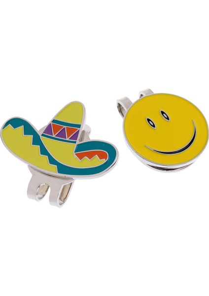 Dayanıklı Manyetik Şapka Klips Golf Top Işaretleri Klips Vizörü - Sarı (Yurt Dışından)