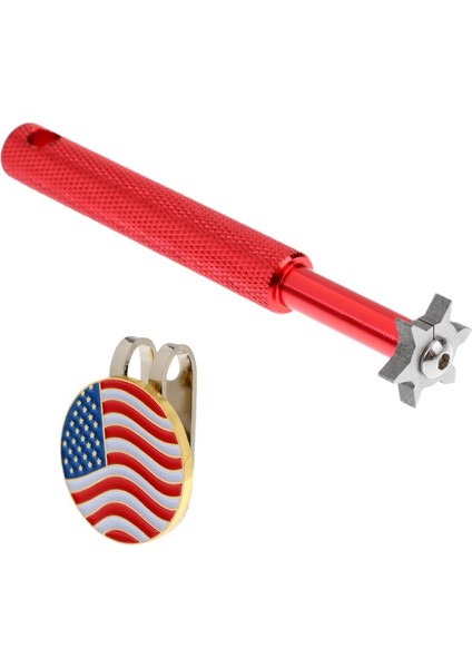 Wedge & Iron Golf Club Groove + Golf Ball Marker Şapka Klibi (Yurt Dışından)