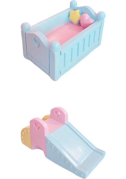 2x Dollhouse Simulation Mini Mobilya Heykelcik Doğum Günü Pastası (Yurt Dışından)
